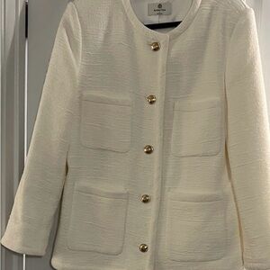 Babaton Cream Blazer with Gold Buttons